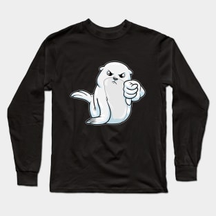 Seal with Thumb down Long Sleeve T-Shirt